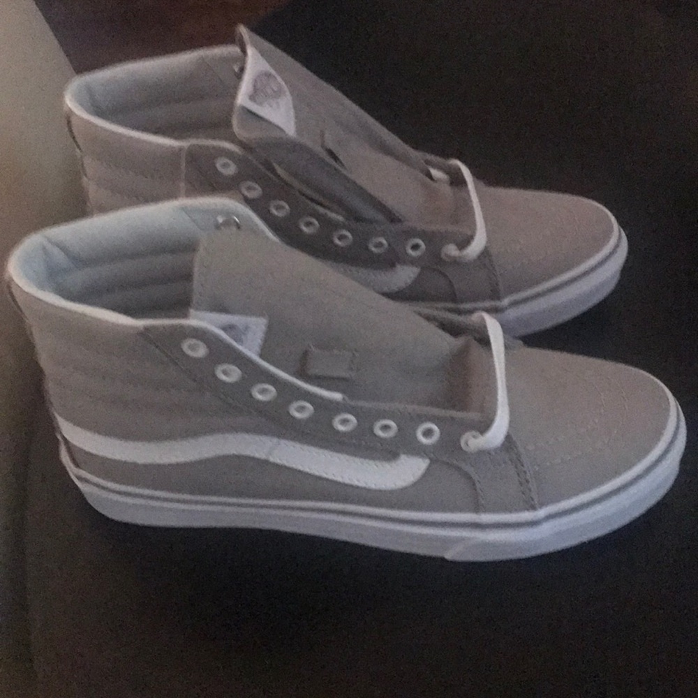 Vans gray high tops. Never worn 7.5